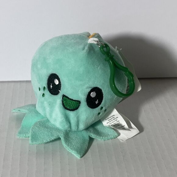Reverse-EEZ Plush Octopus – 4" Teal & Orange Reversible Mood Toy NEW - Picture 2 of 10